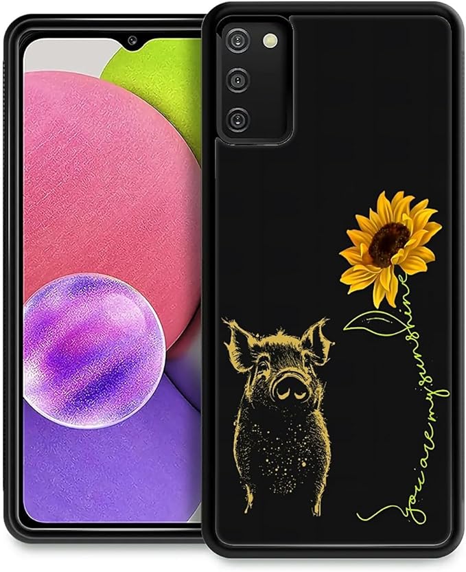 for Samsung Galaxy S20 FE Case, Pig Sunflower Yellow Sunshine Pattern Graphic Design Girl Boy Soft Silicone Hard Acrylic Shock Protection for Samsung Galaxy S20 FE