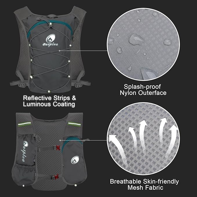 Lightweight Hydration Backpack with 2L Water Bladder for Men Women, Small Water Backpacks Running Vest for Hiking