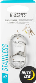 Nite IZE GS2-11-R6 G-Series Dual Chamber Carabiner, Stainless Steel