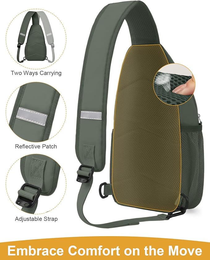 Pritent Crossbody Bags for Women Man, Waterproof Sling Bag Backpack Trendy Casual Cross Body Bags with Convertible Shoulder Strap Chest Bag for Camping Hiking Travel Essentials (Wine, Medium)