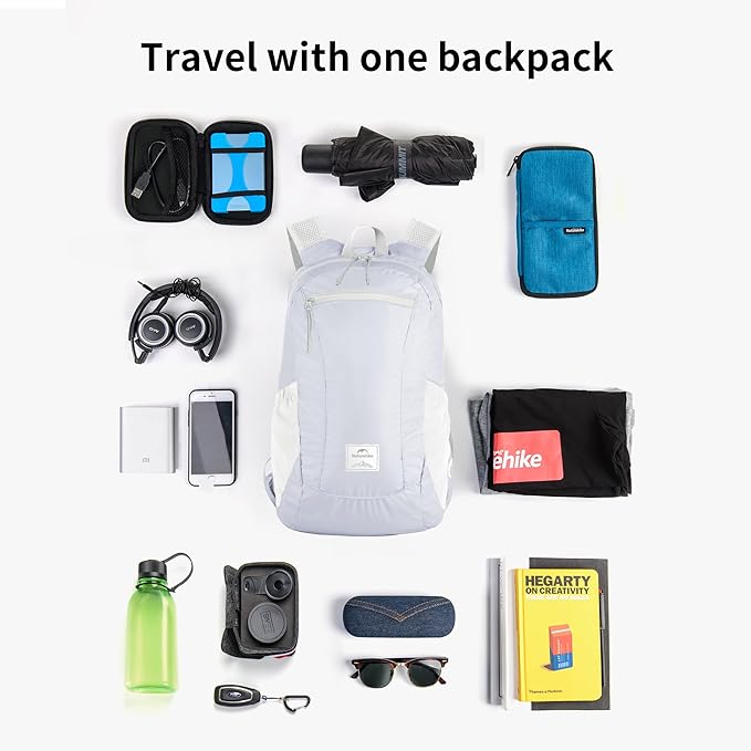 Naturehike 18L Lightweight Hiking Daypack, Waterproof Camping Packable Backpack Ultralight for Travel, Airplane, Adults