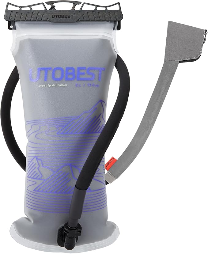 UTOBEST Insulated Water Bladder with Bite Valve Cover Keeps Water Cool or Warm for Hours, Leakproof TPU Hydration for Hiking Camping and Backpacking