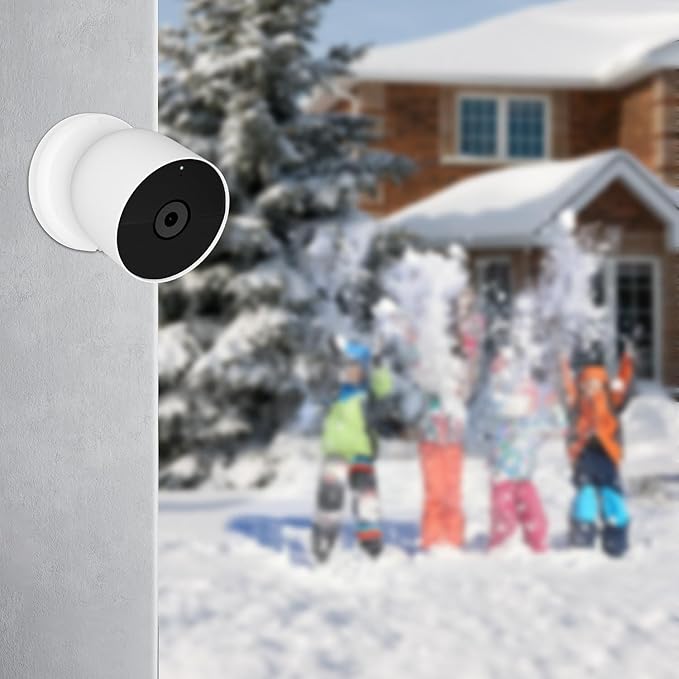 UYODM Magnetic Wall Mounts Compatible with Google Nest Cam Outdoor or Indoor, Battery - 2nd Generation, Magnetic Replacement Base Plate for Google Nest Camera(Nest Cam Not Included)