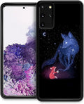 for Samsung Galaxy S20 Plus Case, Galaxy Fox Wolf Pattern Graphic Design Girl Boy Soft Silicone Hard Acrylic Shock Protection for Samsung Galaxy S20 Plus