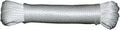 T.W Evans Cordage Co. 44-080 1/4-Inch Solid Braid Nylon Rope 100-Feet Hank, White