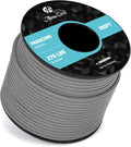 Abma Cord 2.4mm Paracord 275 100ft Nylon Rope 4 Strands Tactical Parachute Cord - Max. 275lbs - Grey
