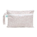 Bumkins Waterproof Wet Dry Clutch Bag for Baby, Travel, Swim Suit, Cloth Diapers, Pump Parts, Pool, Gym Clothes, Toiletry, Hook to Stroller, Daycare, Zip Reusable Bag, Packing Pouch, Boho Beige