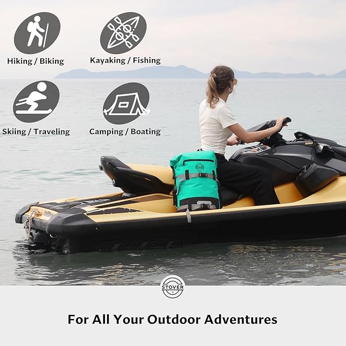 STOVER 5/10/25/30/40/55L Waterproof Dry Bag- Roll-Top Backpack w/Phone Case- Kayaking, Hiking, Camping, Boating- Men/Women