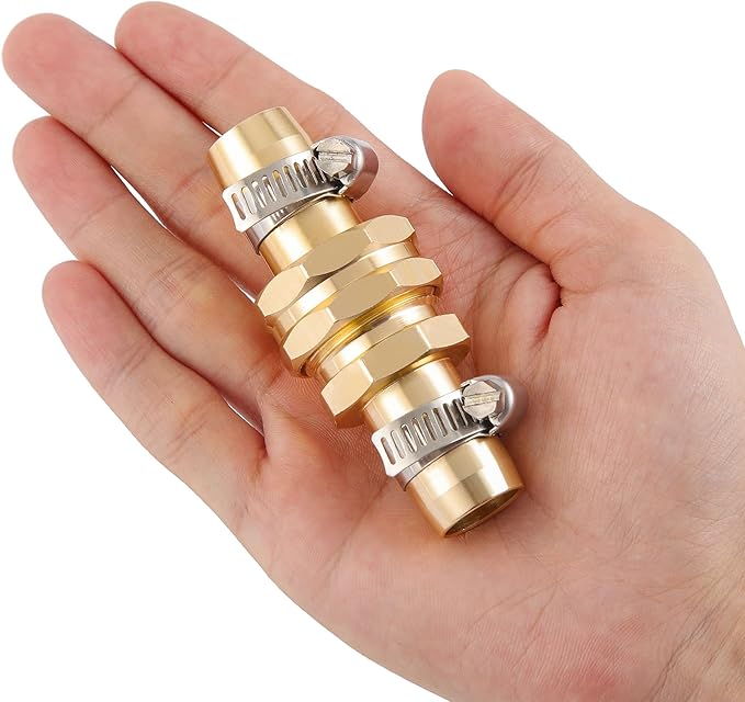 5 Set Garden Hose Repair Connector Kit with Clamps, Fit for 3/4" or 5/8" Garden Hose Fitting, Male and Female Hose Adapter, Water Hose Repair Kit