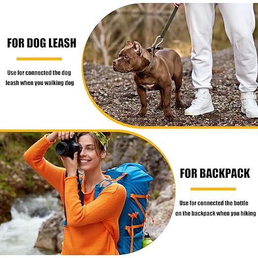200PCS Spring Snap Hook Carabiner, 3/16" Galvanized Steel Snap Clip Hook, 2" Heavy Duty Quick Link Clip Keychain, 220LBS Holding Capacity Carabiner Clip for Camping Gym Outdoor, Door Leash & Harness
