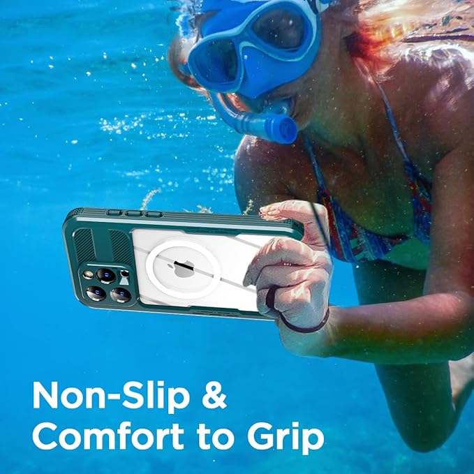 AICase Waterproof Case for iPhone 16 Pro(6.3") with MagSafe Support Snowproof,Dustproof/Shockproof,IP68 Certified 360 Full Body Protection Fully Sealed Underwater Cover for iPhone 16 Pro