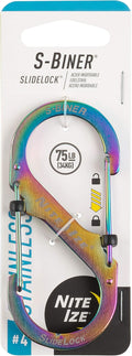 Nite IZE S-Biner SlideLock Stainless Steel, Size #4, Spectrum