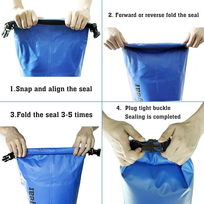 Unigear Dry Bag Waterproof, 2L/5L/10L/20L/30L/40L Floating and Lightweight Bags for Kayaking, Boating, Fishing, Swimming and Camping with Waterproof Phone Case