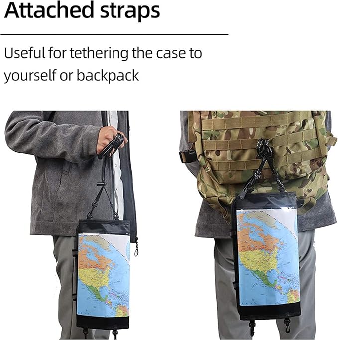 Waterproof Map Case,Map Pouch,Map Case Waterproof Military, Hiking Map Pouch Holder Transparent Storage Bag Folding Storage for Outdoor Camping