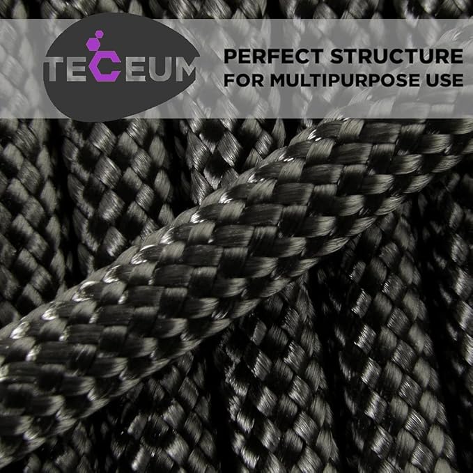 TECEUM Reflective Paracord Rope 1000 – 1000ft/200ft/100ft/50ft – 40+ Colors – Glow in The Dark – para Cord – Utility Rope for Survival, Hunting & Camping Gear – Nylon String, Camping Rope, Tent Cord