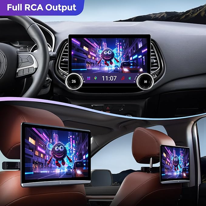 Android Car Stereo Upgrade Radio for Jeep Compass 2017-2020 Replacement Installation Kit DSP Wireless CarPlay Auto(4GB+64GB) GPS Navigation 11.5" Touch Screen Head Unit w/Double Knobs