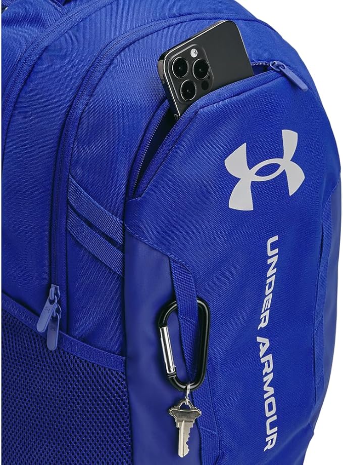 Under Armour Unisex-Adult Hustle 6.0 Backpack, (401) Royal/Royal/Metallic Silver, One Size Fits Most