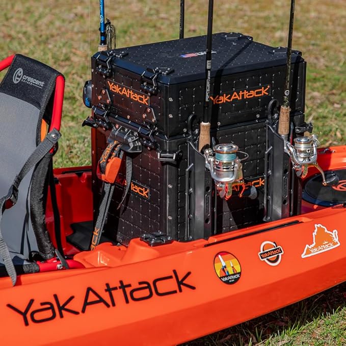 YakAttack ShortStak Upgrade Kit for BlackPak Pro | 13" x 16" – Black | Stackable Kayak Crate Extension with GridLoc Panels & Hardware | Not a Standalone Box | Made in USA