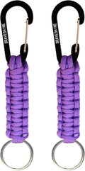 BRAVESHINE Paracord Keychain Carabiner Clip, D Ring Lanyard Hanger Stroller Hook for Water Bottle, Key, Backpacks, Men, Women