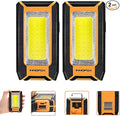 innofox 2-Pack LED Rechargeable Magnetic Work Light 1500 Lumens, Hanging Hook with 3 Modes, LED Work Light for Car Repair, Camping, and Hurricane Use