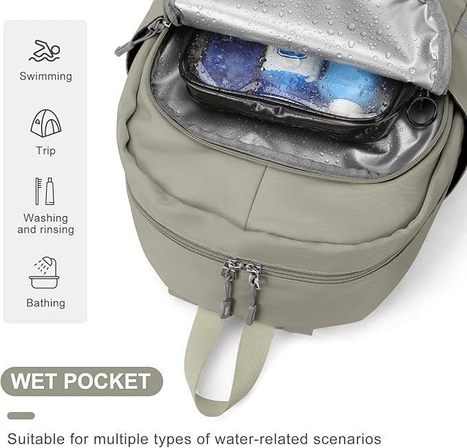 coofay Gym Backpack For Women Waterproof Backpack With Shoe Compartment Lightweight Travel Backpack Sports Backpacks Small Gym Bag