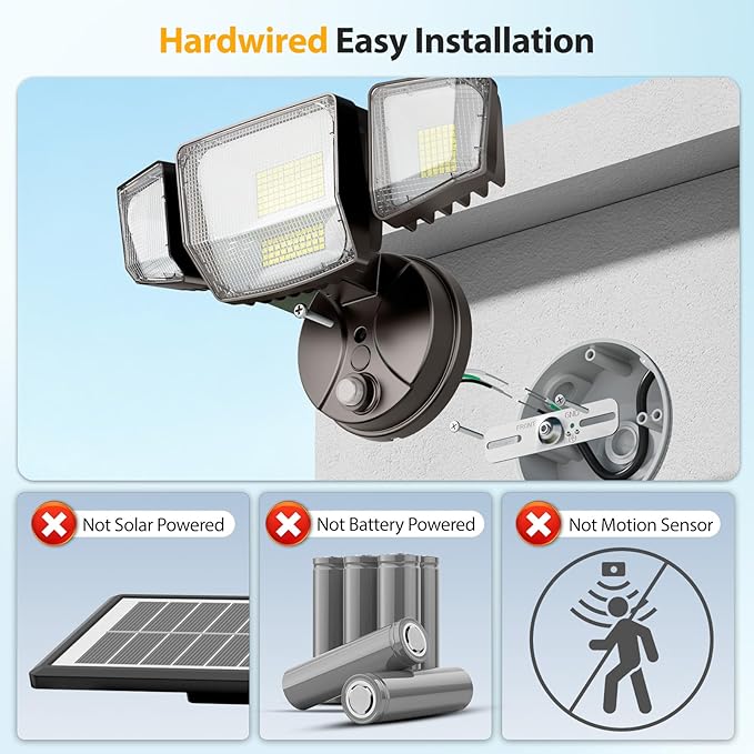 Onforu 90W Dusk to Dawn Outdoor Lighting,10000lm Flood Lights Outdoor,IP66 Waterproof Brown LED Security Light with Photocell,6500k Daylight 4 Heads Exterior Light Fixture for Yard,Patio,Garden