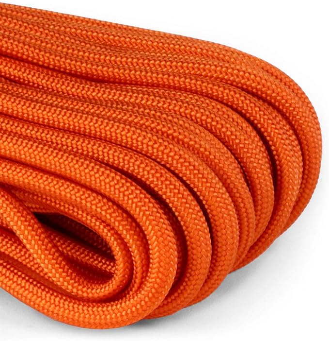 Atwood Rope MFG 550 Paracord 100 Feet 7-Strand Core Nylon Parachute Cord Outside Survival Gear Made in USA | Lanyards, Bracelets, Handle Wraps, Keychain (Burnt Orange)