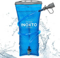 1.5L/2L/3L Hydration Bladder, INOXTO Water Bladder with Water Reservoir Hose Insulator & High Flow Bite Valve for Hiking Backpack, Leak Proof 1.5/2L/3L Water Reservoir for Camping Cycling Running