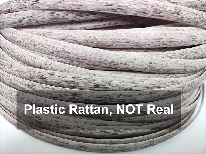 Feyart 25m/82ft 8.5mm Grey Wicker Repair Kit, PE Rattan Repair Kit for Wicker Chair Fixing, Patio Furniture Repair