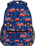 Wamika Monster Car Kids Backpack Trucks Racing Cars School Backpacks Boys Girls Preschool Book Bag