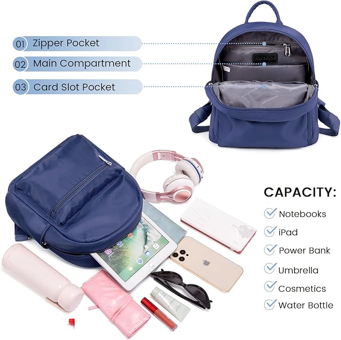 LOVEVOOK Mini Backpack for Women Light Weight Small Waterproof Backpack Purses Daily Backpack… | Light Weight