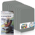 Cahomo 7.9x3.9 inch 12 PCS Nylon Repair Patch Nylon Repair Tape Self Adhesive Fabric Tapes Outdoor Camping Gear Fabric kit for Tent, Umbrella, Down Jackets, Sleeping Bag, Knapsack（Light Gray）