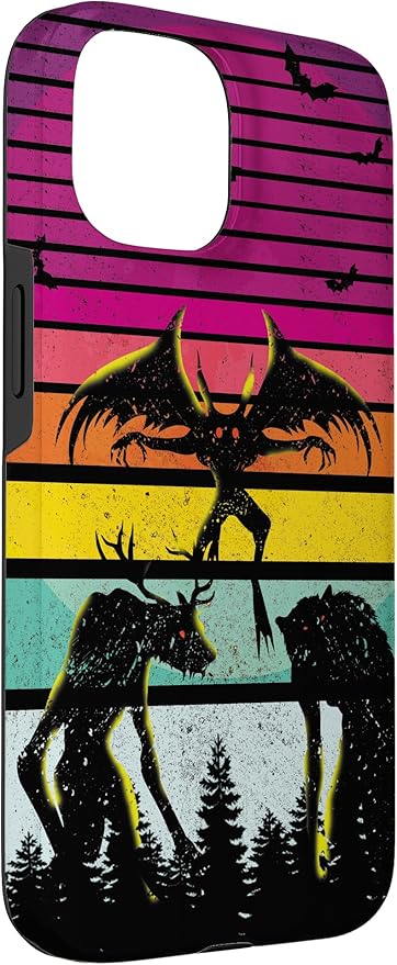 Cryptkin Cute Mothman Cryptid Map Case for iPhone 15