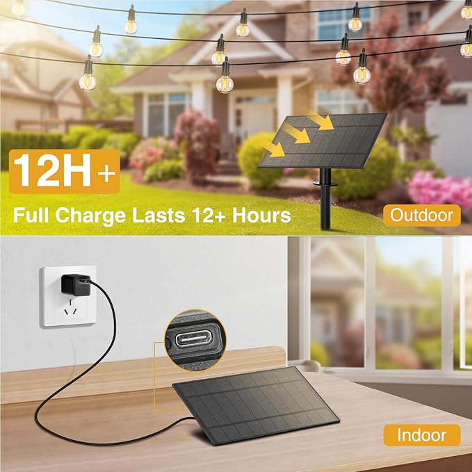 ZJOJO 100FT Solar Lights Outdoor Wateroproof, Solar String Lights with Remote USB Port 32 LED Shatterproof,Dimmable Outdoor Lights Long Last for Garden, Patio, Backyard, Yard, Camping Christmas Light