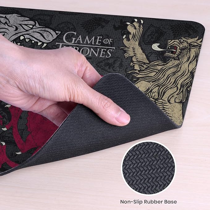 Head Case Designs Officially Licensed HBO Game of Thrones Stark, Targaryen, Lannister Graphic Art 9.84 x 11.81 x 0.12 inches (250 x 300 mm) - S Gaming Office Desk PC Keyboard Mouse Mat Pad
