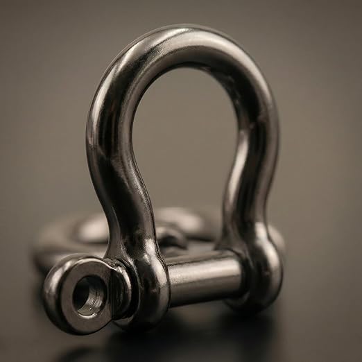 Antique Brass 5/32" Bow Shackle, 5 Pack with Tool, 1433lbs D-Ring Shackle Clasp, Small Stainless Style Anchor Shackle for Paracord Bracelet, Survival Gear