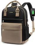 LOVEVOOK Laptop Backpack for Women Men 15.6 Inch Laptop Bag with USB Port Fashion Waterproof Backpacks Teacher Nurse Stylish Travel Bags Vintage Daypacks Bookbag for College School Work