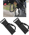 KVAEY 2 Pack Multipurpose Hook for Hanging Helmet, Goggle, Headsets, Durable Carabiners, Roll Bar Accessory Hook Hanger (Black)