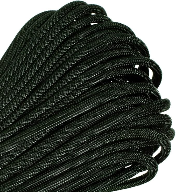 Paracord Planet Solid Color 550lb Paracord – 7 Strand Type III Nylon Cord for Indoor and Outdoor Tasks – Emerald Green (25 ft)