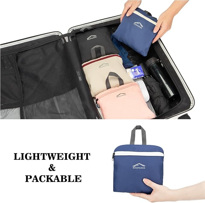 BAGPARKK Hiking Backpack,Large 35L Travel Backpacks for Men Women,Water Resistant Ultra Lightweight Foldable Packable Camping Daypack for Outdoor Sports