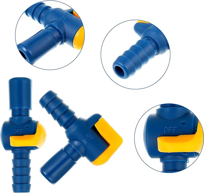 13 Pcs Bite Valve Replacement, Includes 6 Pcs Silicone Replacement Nozzle, 4 Straight and Angled Hose Connector, 2 Tube O Ring and Insulated Tube for Hydration Bladder Backpack Water Reservoir