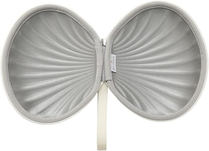Hard Travel Case for Silicone Bras [A-C Cup] Premium Nubra Organizer Portable Lingerie Underwear Storage Bag (Map)