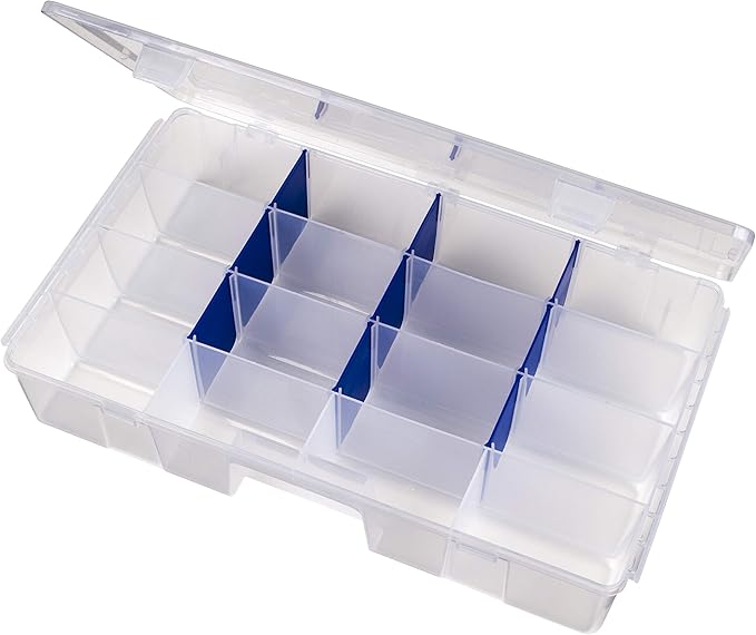 Flambeau Outdoors 7004R Tuff Tainer, Fishing Tackle Tray Box, Includes [9] Zerust Dividers, 16 Compartments - 16.5" x 9.75" x 3.25"