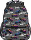 Wamika Monster Truck Boys Backpack Racing Cars School Backpacks Kids Girls Preschool Book Bag