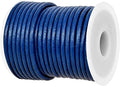 GENIQUE Real/Genuine Round Leather String Cord for Necklace, Bracelets, Jewelry, Kumihimo Braiding, DIY Projects (10 Metres) (3mm, Blue)