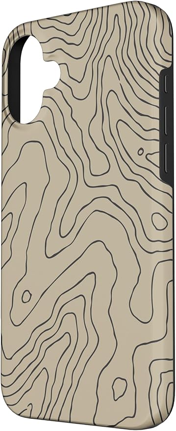 Coyote Country Guide Lines Topographical Contour Map Case for iPhone 16 Plus