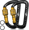 Rhino Produxs 12kN (2697 lbs) Heavy Duty Carabiner Clips, for Securing Pets, Outdoor, Camping, Hiking, Hammock, Dog Leash Harness, Keychains