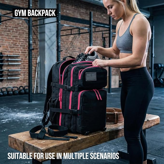 45L Tactical Backpack for Men Women, Military Assault Pack with MOLLE, Large 3 Day Bug Out Bag for Hiking Camping