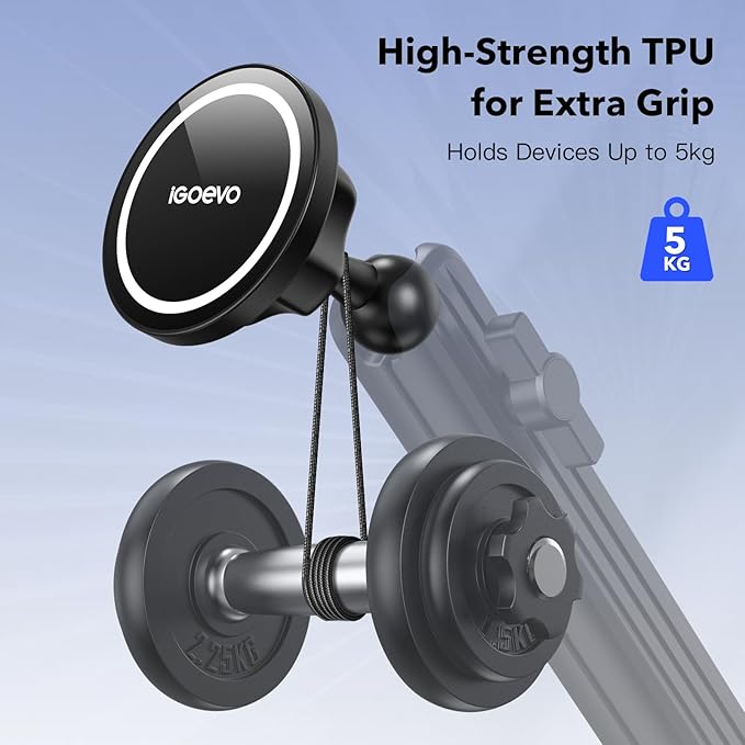 Magnetic Phone Mount with 20mm Ball Base – Ultra-Stable Anti-Slip Magnetic Holder, Compatible with Tackform, Bulletpoint, Elgato 20mm Mounting Systems