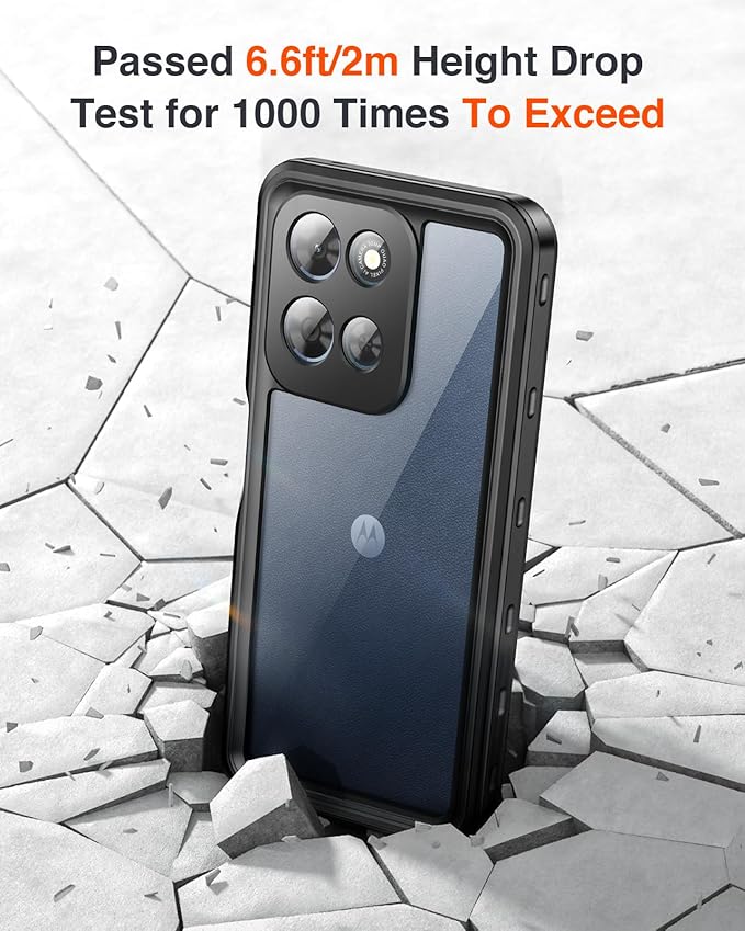 Lanhiem for Moto G 2026 / G Play 2026 5G Case, IP68 Waterproof Dustproof Shockproof Case with Built-in Screen Protector, Full Body Underwater Protective Cover for Moto G 2026 / G Play 2026 5G, Black